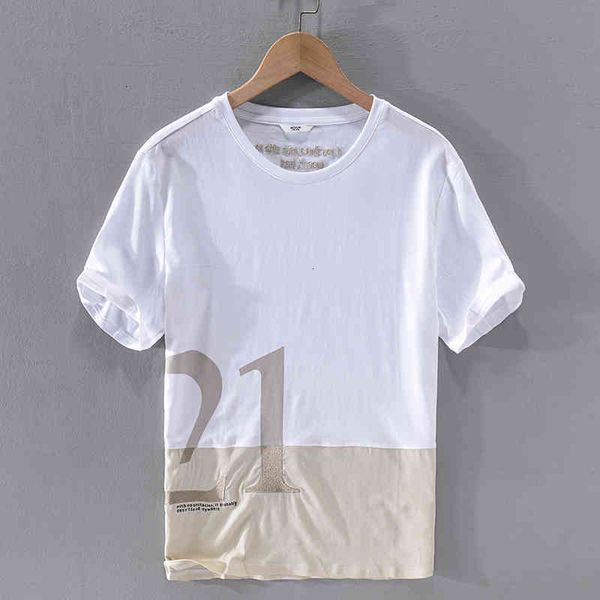 

men's t-shirts embroidery summer short-sleeved linen t-shirt white brand casual t shirt for men round neck tshirt mens chemise camiseta, White;black