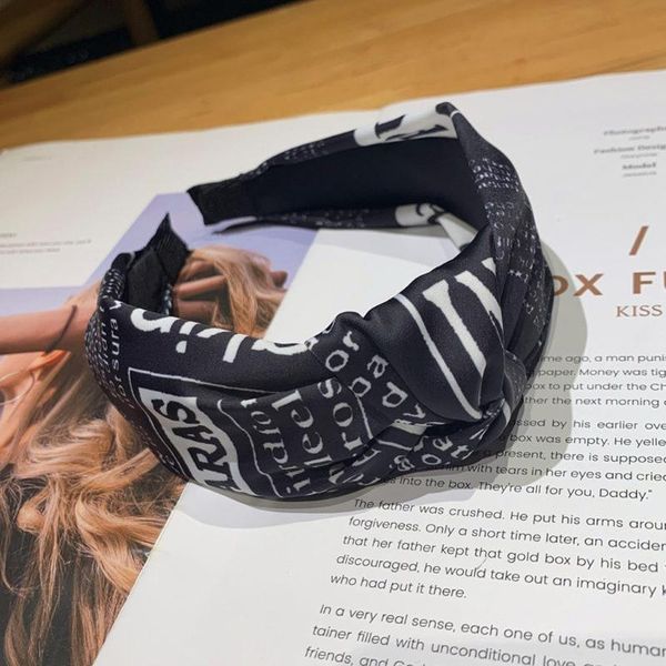 

hair bands letter print bowknot for women simple fashion accessories casual party headwear bijoux femme clips & barrettes, Golden;silver