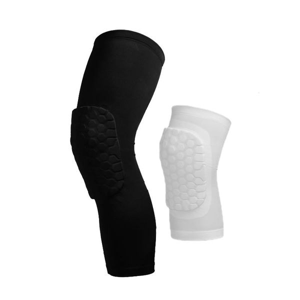 

elbow & knee pads anti-slip cellular protector basketball badminton sports support men and women warm extended legguards ms108g, Black;gray