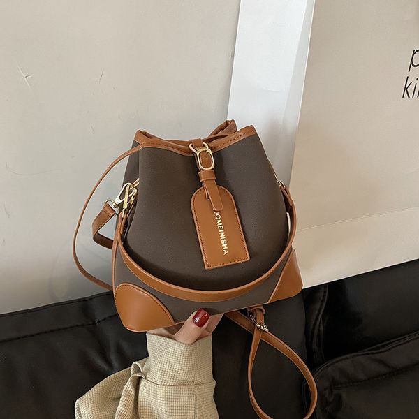 

bag women 2021 fashion korean version simple messenger single shoulder frosted large capacity leisure women's bag bucket