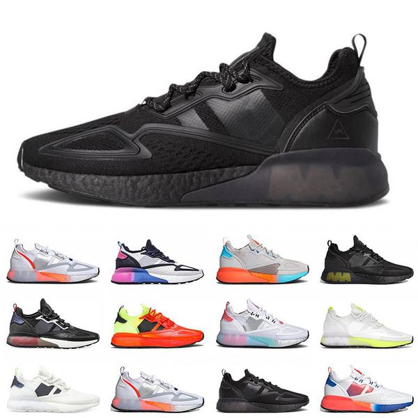 

zx 2k boost mens running shoes sneakers black future purple tint iridescent shock red solar red cloud white silver metallic designer men wom