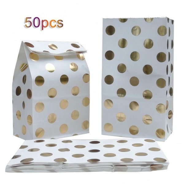 

50pcs dot wave line diagonal stripe star gift bag cookie candy packaging pouch wrap