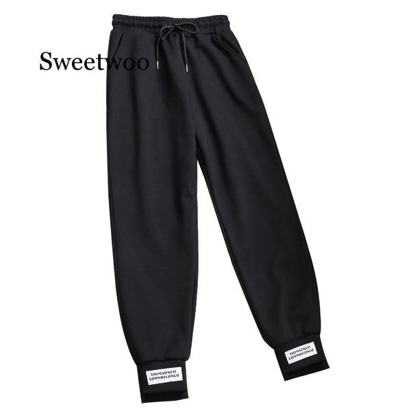 

running pants gray black 2021 autumn winter warm casual sweatpants solid fitness leggings jogging sport women, Black;blue