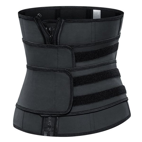 

women's shapers latex waist trainer corset steel boned body shaper women bustiers corsage modeling strap slmming sheath belly shapewear, Black;white