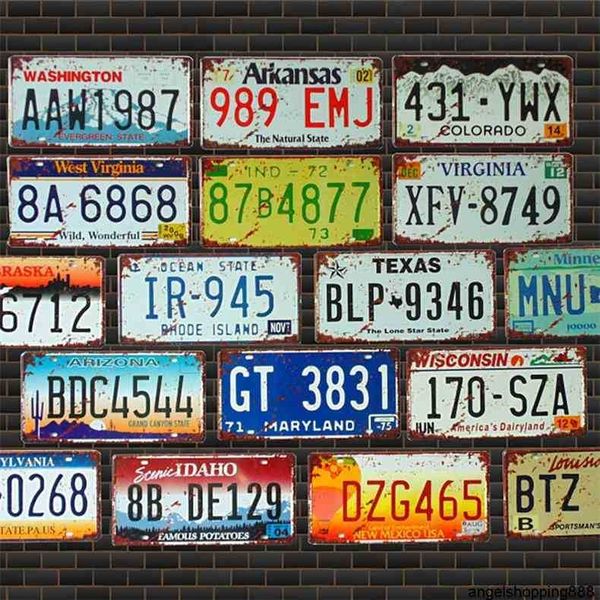 

vintage license plate signs tin sign retro garage decor plaque metal for bar cafe and bedroom decorative iron platesa