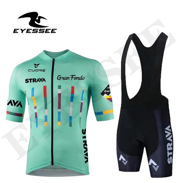 

racing sets strava cycling clothing men 2021 summer breathable bicycle riding professional short sleeve jersey set, Black;blue