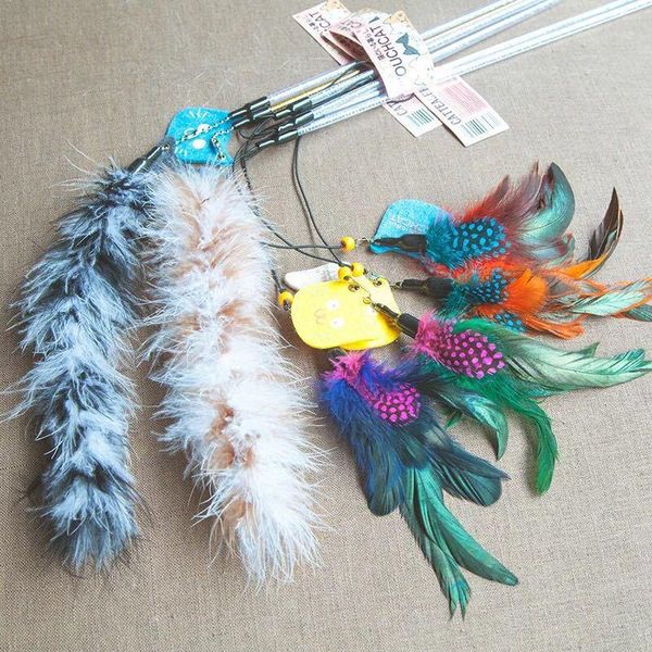 

cat toys the stick, feather toy, interactive pet supplies with bells