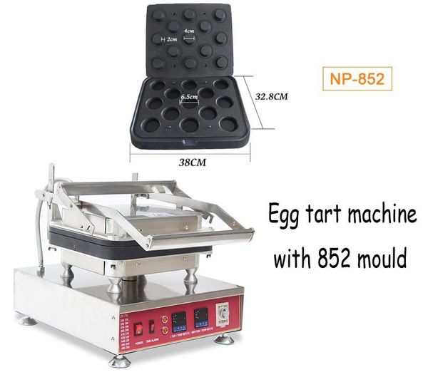 

bread makers model 852 commercial use nonstick 110v 220v electric 12pcs round mini tart shells machine tartlets baker egg maker