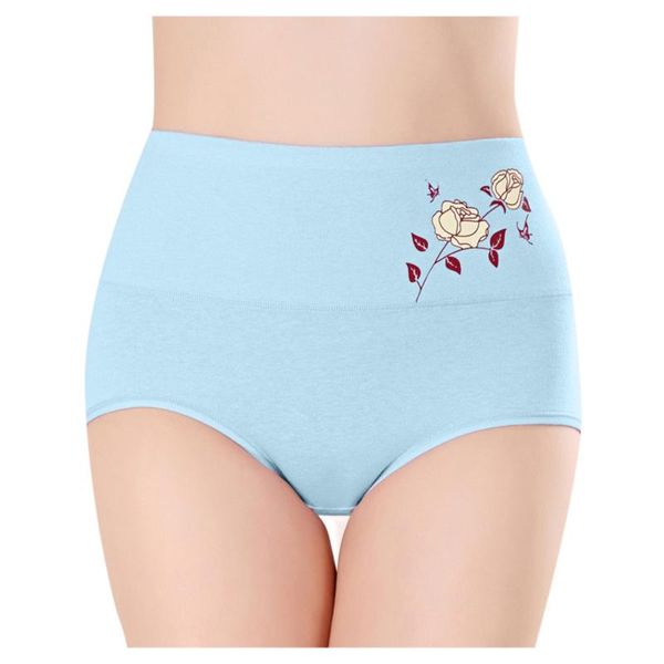 

women's panties women lingerie basic elastic briefs fashion flowers printing comfortable cotton underwear knickers ropa de mujer, Black;pink