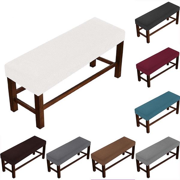

elastic bench chair cover all-inclusive solid seat protector for living room rectangle stretch slipcover piano stool covers