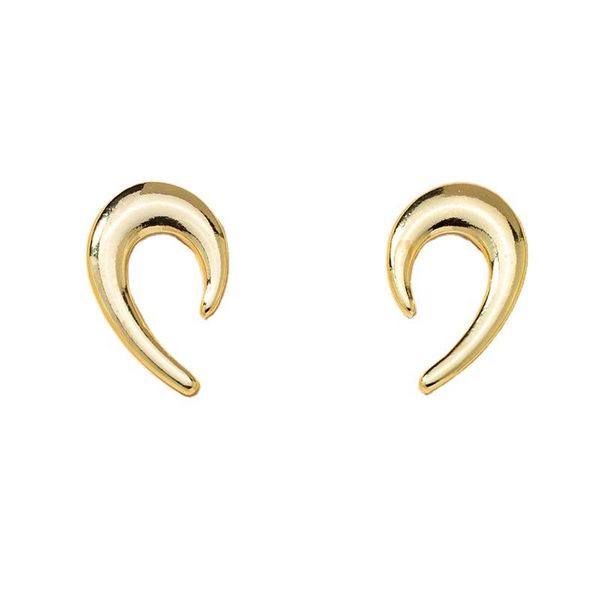 

ins gold irregular geometric geo minimalism stud earrings trendy korean fashion women jewelry earring, Golden;silver