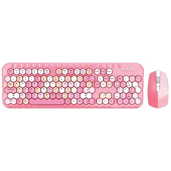 

wireless keyboard and mouse 2.4ghz color lipstick 104 keys for windows xp / win7 win8 win10 combos