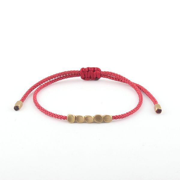 Perline di rame tibetane GOODCHANCEK Bracciale portafortuna regolabile fatto a mano per donne e uomini buddisti