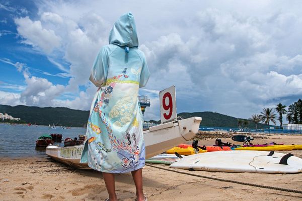 

one-piece suits oceanarium cloak towel size 110cm x 75cm