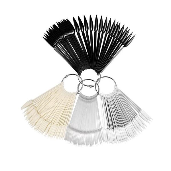 

false nails nail tool fan color card 40 pointed piece transparent manicure salon supplies tools, Red;gold