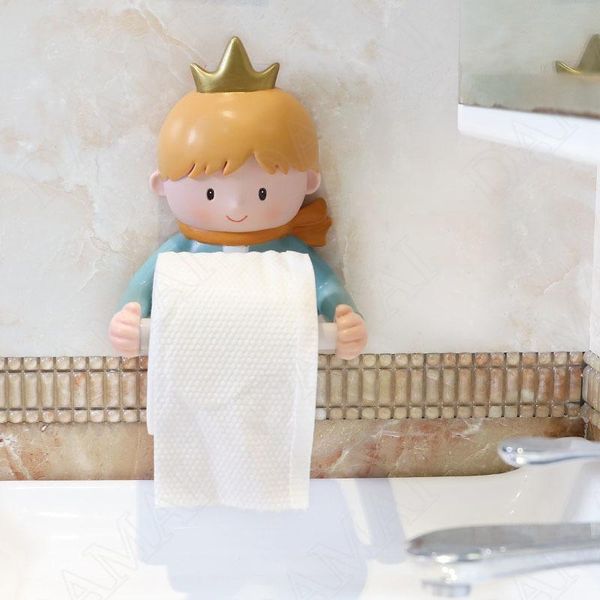 

toilet paper holders cartoons plastic napkin holder punch-towel dispenser wall mounted bathroom decoration shelf home ornaments