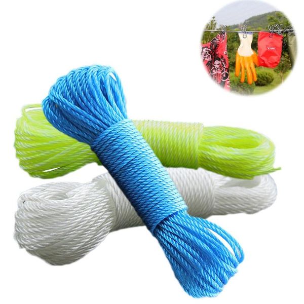 

outdoor gadgets 10m/20m clotheslines long colored nylon rope climbing traction tying shade net clothesline garden supplies