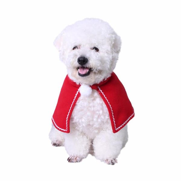 

dog apparel pet santa claus christmas polar fleece red cloack