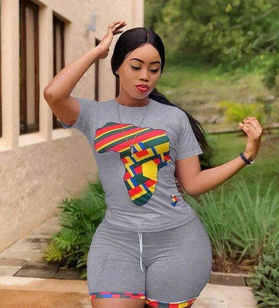 

casual two piece set women tracksuit summer and biker shorts matching sets outfits print short sleeve slim fit sportswear women's jumps, Black;white