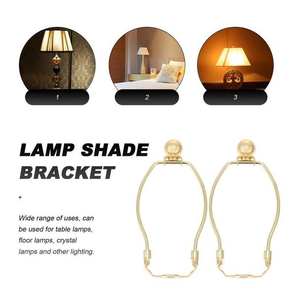 

lamp covers & shades 2pcs 6" 7" 8" 9" 10" 11" metal lampshade brackets shade harp holder horn frame for table