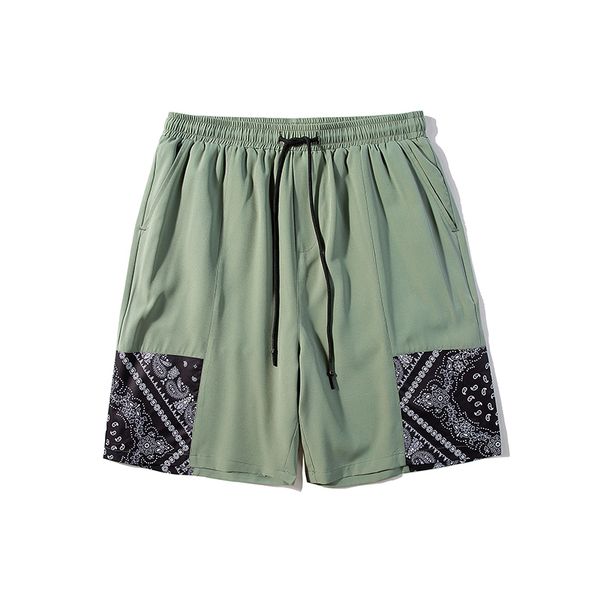 

Summer Mens Casual Loose Shorts Large Size Print Shorts Mens Quick-drying Short Pants Elastic Waist Patchwork Sweatpants Men, Em338green