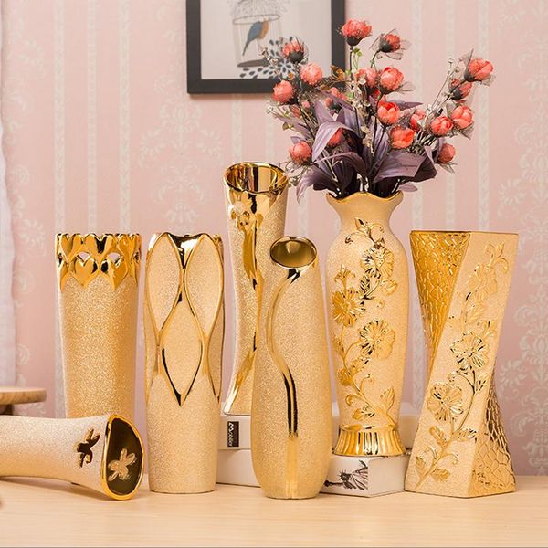 

vases golden vase nordic home decoration tableceramic crafts decorative ornaments gifts for wedding