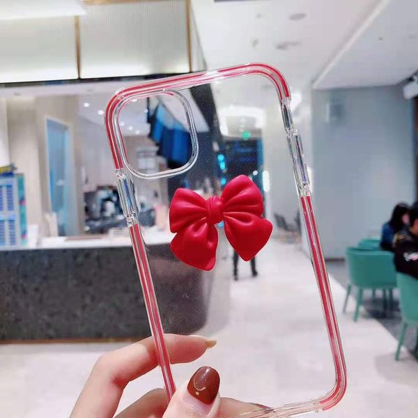 

three dimensional bow phone cases shockproof and fall proof for iphone12 11 pro x xs max xr 7 8 plus