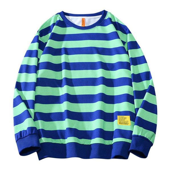 

men's hoodies & sweatshirts autumn terry fabric candy color fashion striped men women harajuku streetwear korean style hip hop hoodie m, Black