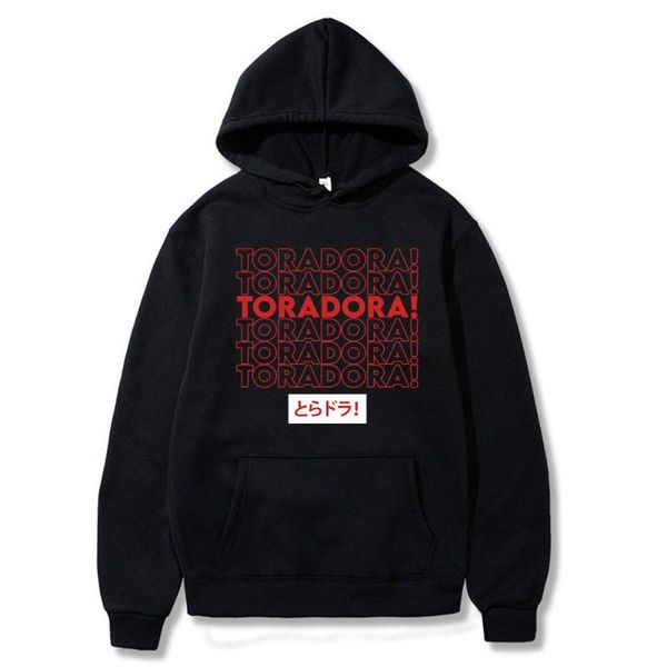 

men's hoodies & sweatshirts toradora fall/winter hoodie japan anime print street hip-hop harajuku style polar fleece men products pullo, Black