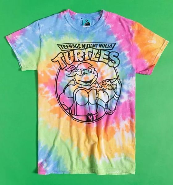 

official turtles tie dye t-shirt, White;black