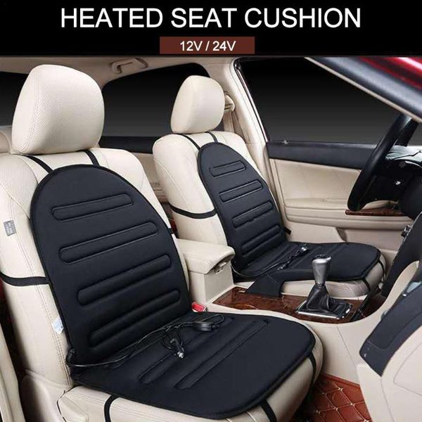 

car seat covers universal 12v/24v auto heated cushion cover pad warmer timing thermostat heating cushionfor winter autumn