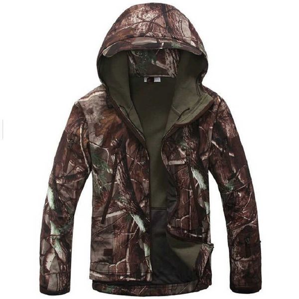 Tad Tactical Softshell Jaqueta Homens Exército Exército À Prova D 'Água Roupas Mens Militar Camuflagem Casaco Quente Casaco de Lã Respirável Casacos X0710