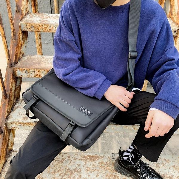 

backpack cross border 2021 korean men's shoulder bag waterproof nylon briefcase messenger manufacturer wholesale