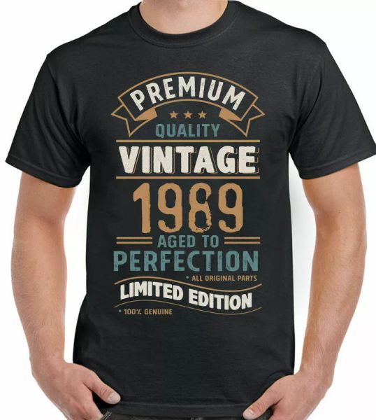

32nd birthday 1989 man funny 32 age vintage year limited edition, White;black
