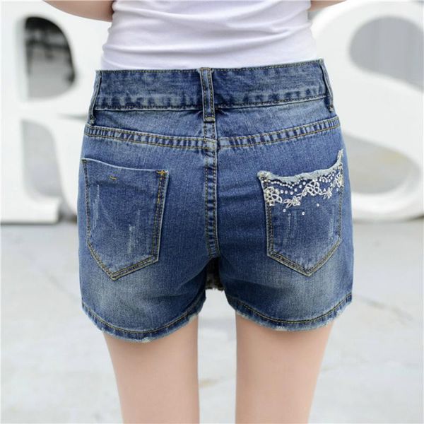 

women's shorts summer denim skirt women vintage embroidery short jeans female fashion high waist jean feminino size 26-40, White;black