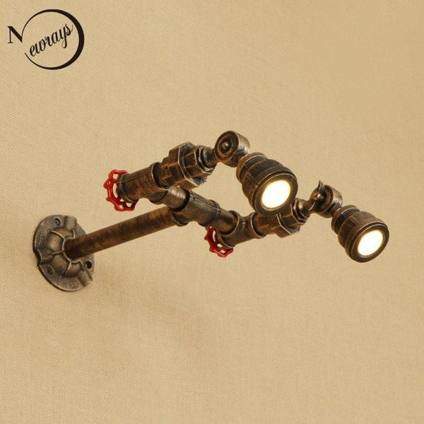 

wall lamp art deco retro iron water pipe vintage light led with 6 styles for bedroom living room bathroom path cafe