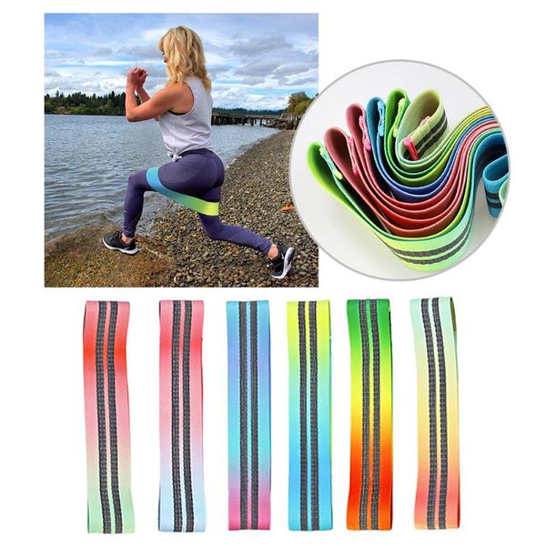 

colored hip resistance band men women legs thigh workout squat exercise bands