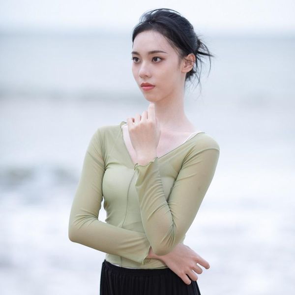 

fairy ballet sheer for women classical dance clothes practice wear ballerina costume long sleeve dancer outfit jl2311 stage, Black;red