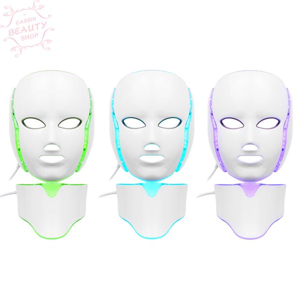 

led pn 7 colors facial neck mask pdt skin rejuvenation acne remover