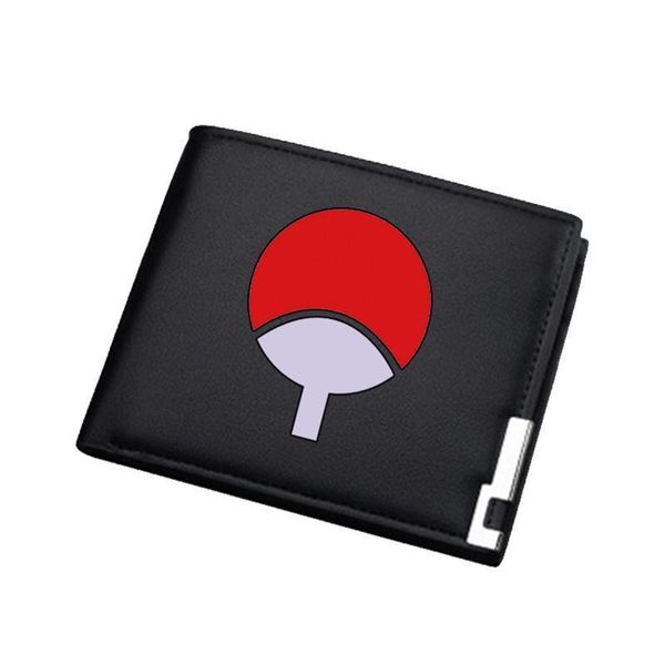 

printing short wallets uchiha sasuke sharingan anime card holder pu leather money bag, Red;black