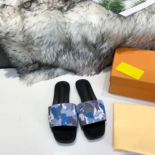 

designer luxury women men lock it sandals slippers leather slipper classics flat heel sandal summer ladies comfoetable shoes with box size 3, Black