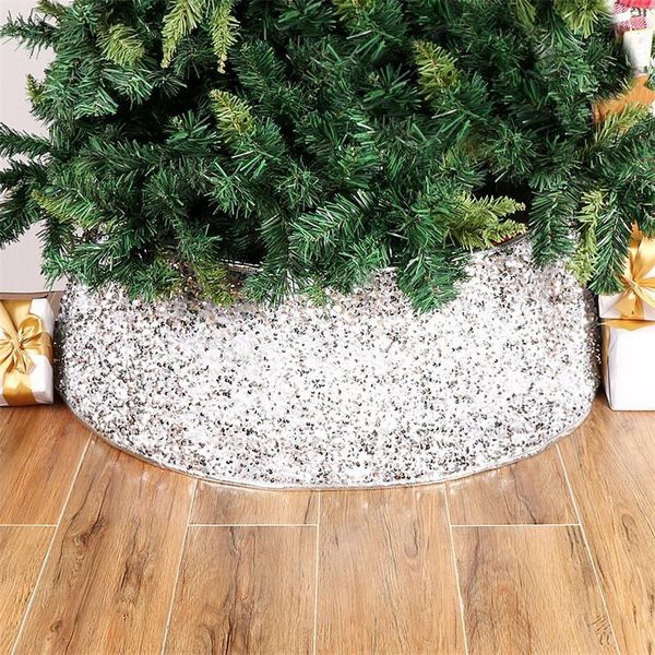 

christmas decorations tree decor sparkly skirt round sequin for xmas gift 2021 high quality