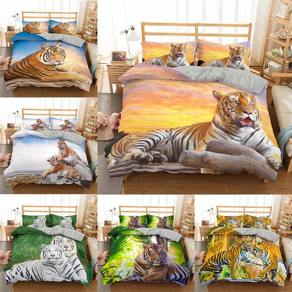 

bedding sets 3d pattern bedclothes tiger duvet cover set single twin double  size comforter