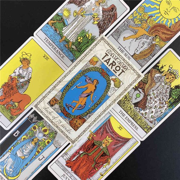 

classic design tarot xxi board game cards oracle party divination poker gift checkerboard full english deck with pdf guidebook love 8cax