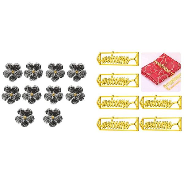 

napkin rings 10pcs wedding simple plum flower with 6pcs welcome holder