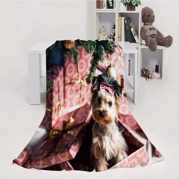 

Cute Puppy as a Surprise,House Flannel Throw Microfiber Blanket 50''x60''(WxL)