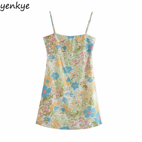 

summer sling dress women sleeveless a-line mini floral print female holiday beach casual vestido 210514, Black;gray