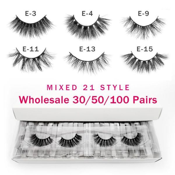 

wholesale eyelashes 30/50/100pcs 3d mink lashes natural false makeup lashes1