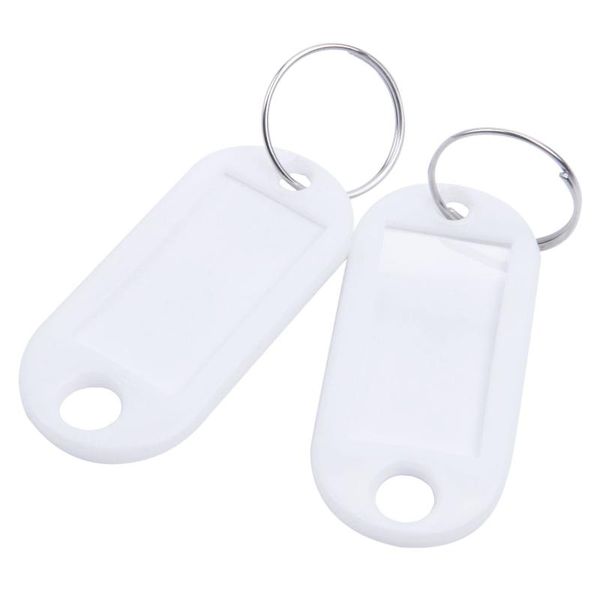 

keychains key ring tags(100pcs white), Silver