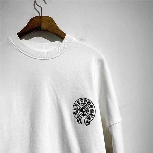 

crosin autumn sanskrit back winter embroidery new cross badge patchwork loose sweater ch men's women's fashion, Black